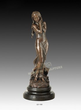 铜雕塑春姑娘LE097100工艺装饰品酒店办公室客厅书房家居桌面摆件