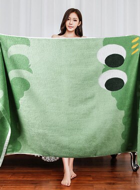 浴巾纯棉家用吸水不掉毛儿童洗澡大毛巾全棉大人情侣裹Z巾加厚夏