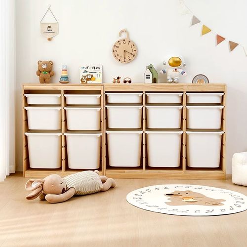 儿童玩具收纳柜大容量实木玩具柜婴儿用品储物置物架儿童房收纳柜