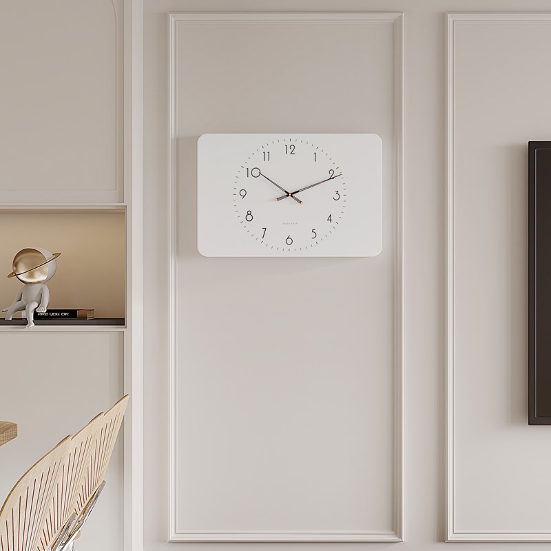 2024新款电表箱装饰画带钟表简约挂钟挂画电闸配电箱遮挡时钟遮丑