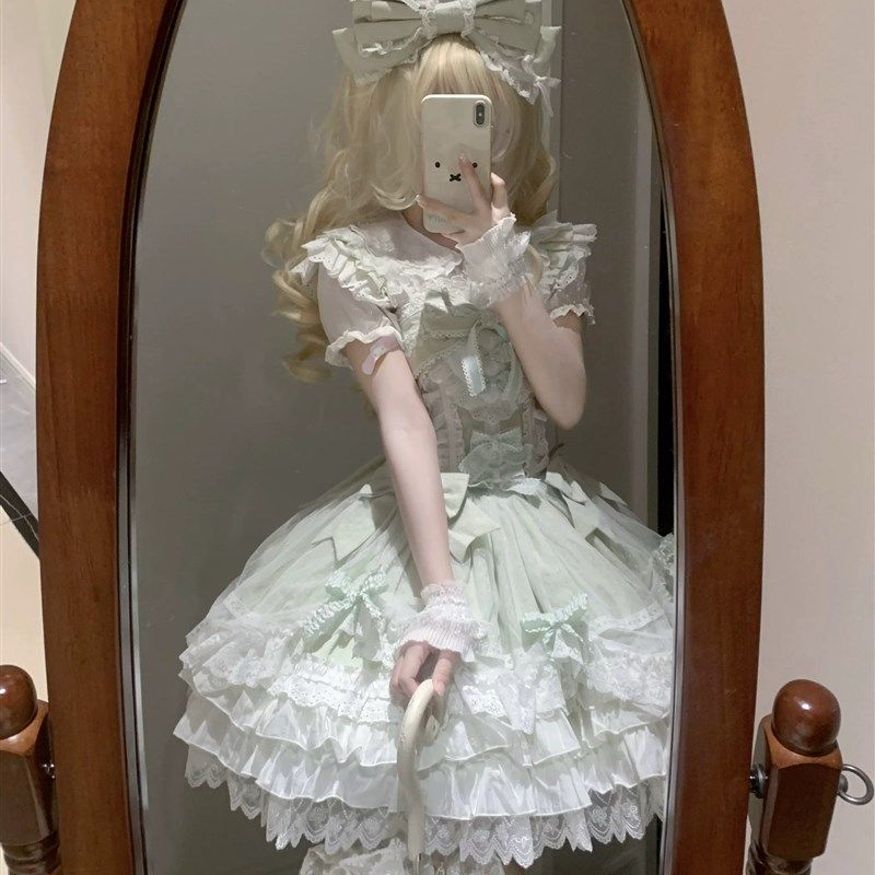 实体店现货现发 坠落天使全款现货lyittle butter小黄油花嫁Lo裙 - 实物图