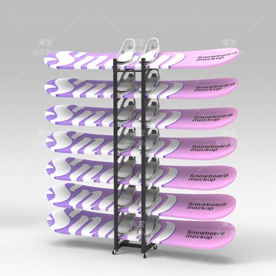 雪板挂架收纳架雪板壁挂支架单板存放架雪板挂架展示架放滑板架