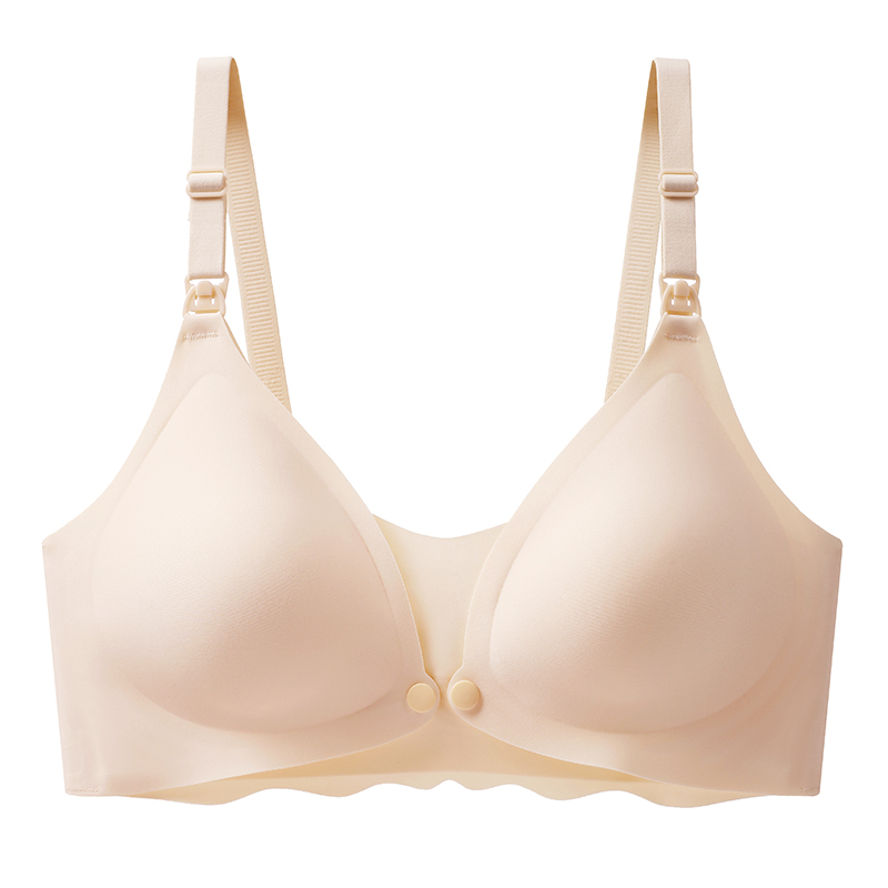 哺乳内衣前开扣小胸聚拢防下垂孕妇怀孕期专用产后喂奶防走光文胸