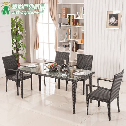 户外阳台藤编桌椅室外别墅简约休闲茶几现代庭院露天露台椅子组合