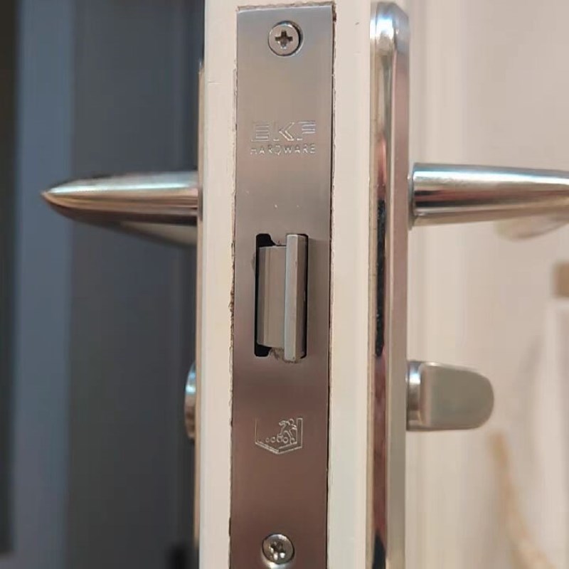 5745锁体单舌门锁孔距140大单舌插芯执手锁简约浴室卫生间单舌锁