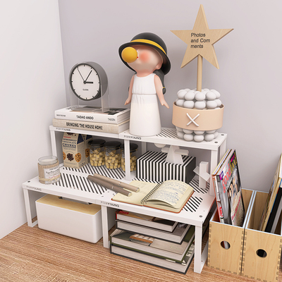 桌面置物架多层办公室书桌工位文具书架杂物桌上增高分层收纳架子