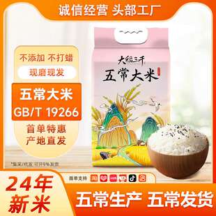 大稻三千五常大米5kg一袋新米东北大米10斤装米真空袋装 代发