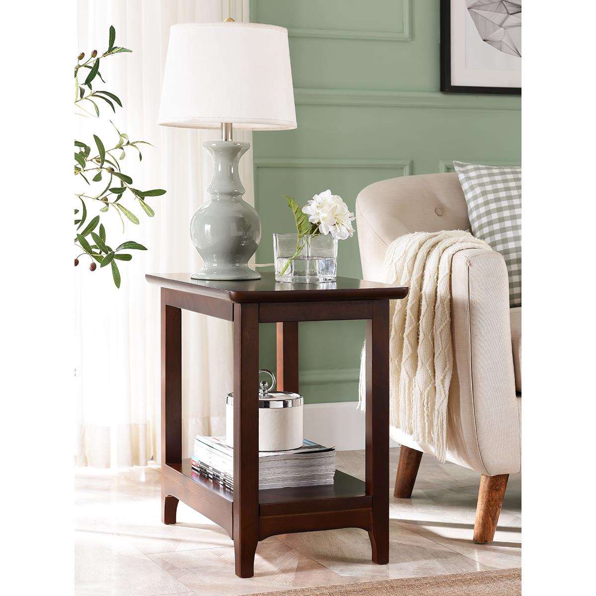 实木角几沙发边柜客厅储物角柜简约小边几家用长方形桌子美式茶几