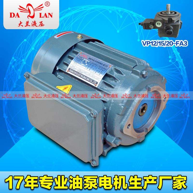 大兰DALAN单相220V液压电机 VP20油泵专用电机YT90L-4/20L-1.5KW