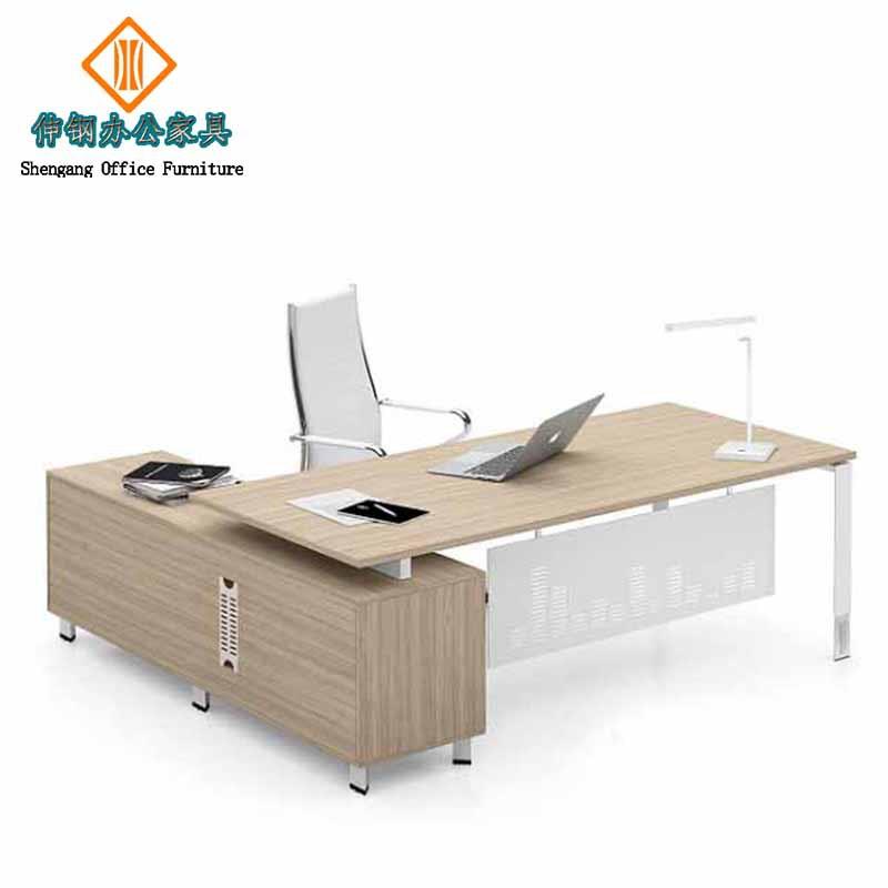 经理主管办公桌 简约时尚新款板式带侧柜电脑桌厂家直销 东莞家具