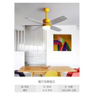 42寸/106m北欧吊扇灯现代简约电风扇吊灯家用客厅餐厅卧室风扇灯