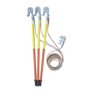 0.4KV/10KV携带型接地线户内配电房铝头双舌平口螺旋式高压接地棒