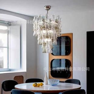 法式穆拉诺轻奢风玻璃吊灯美式个性创意别墅酒店餐厅客厅卧室吊灯