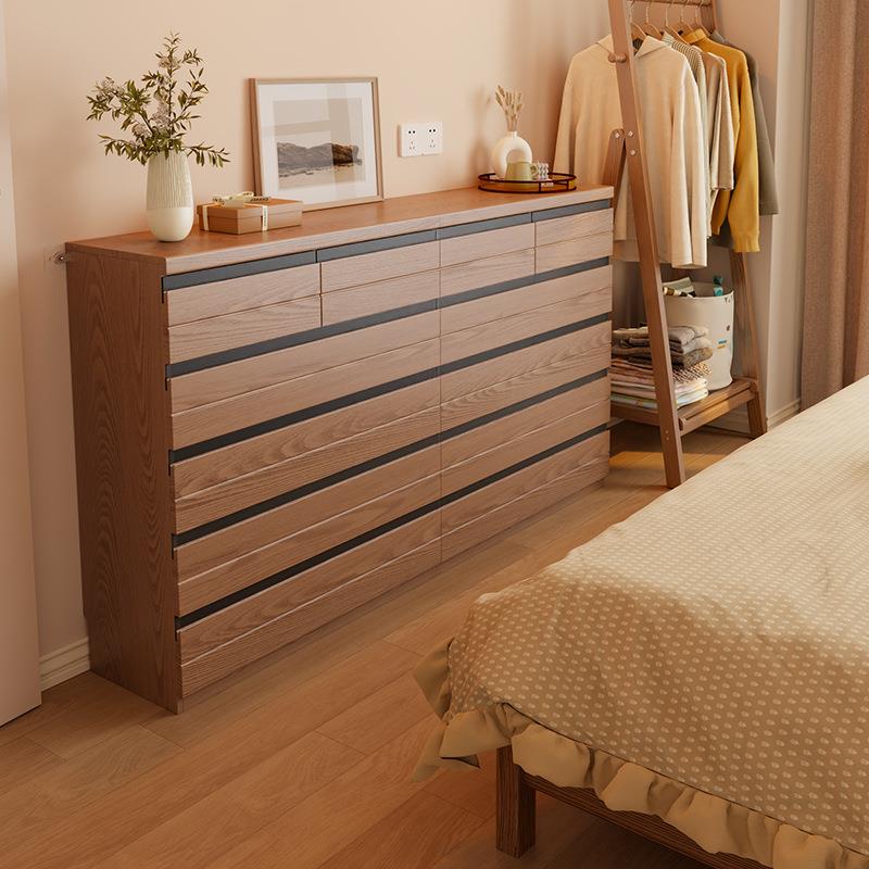实木超薄斗柜卧室五斗柜床尾收纳储物置物柜客厅靠墙抽屉柜五斗橱