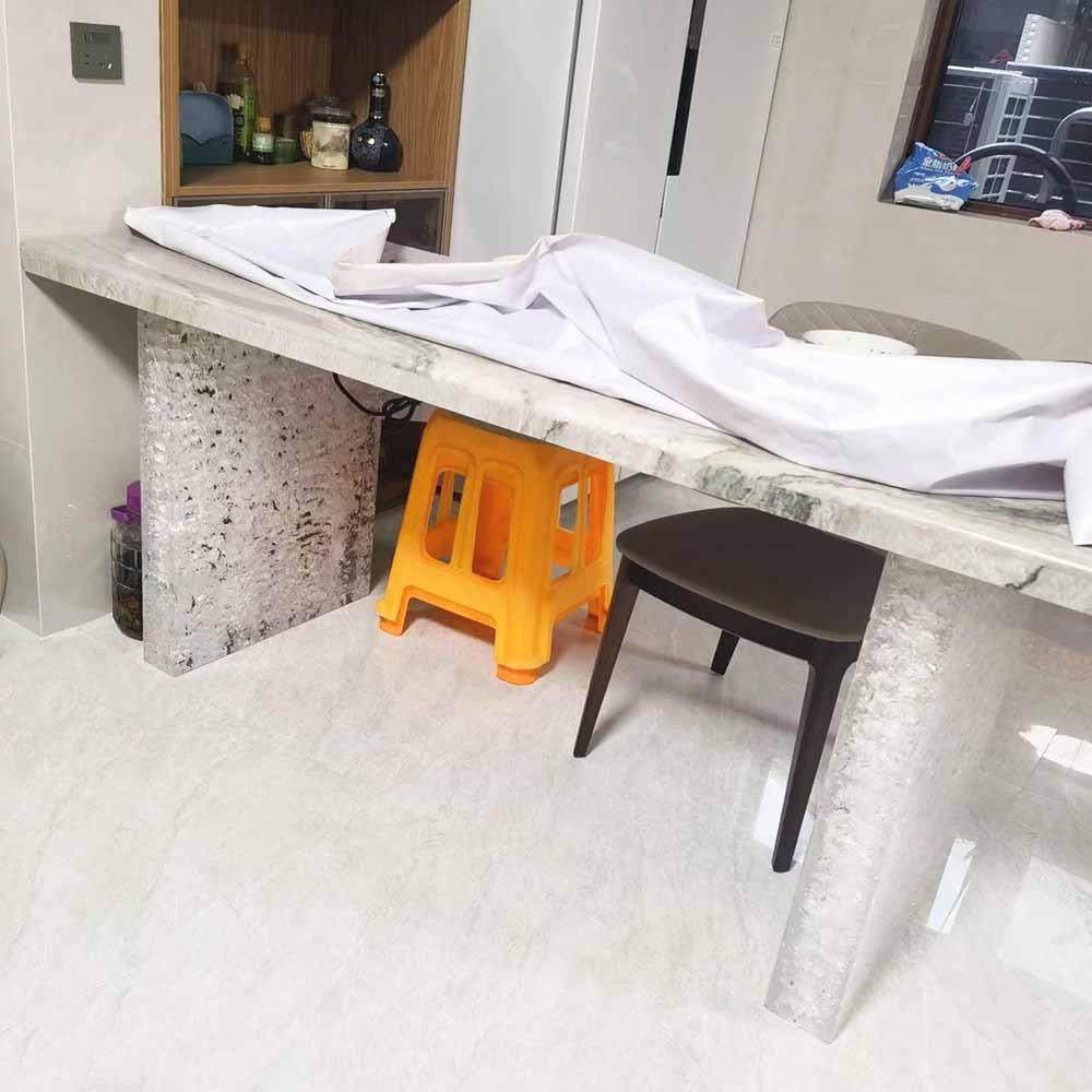 石头纹中间泡泡亚克力板桌腿茶几会议桌水波条纹板有机玻璃制品厂