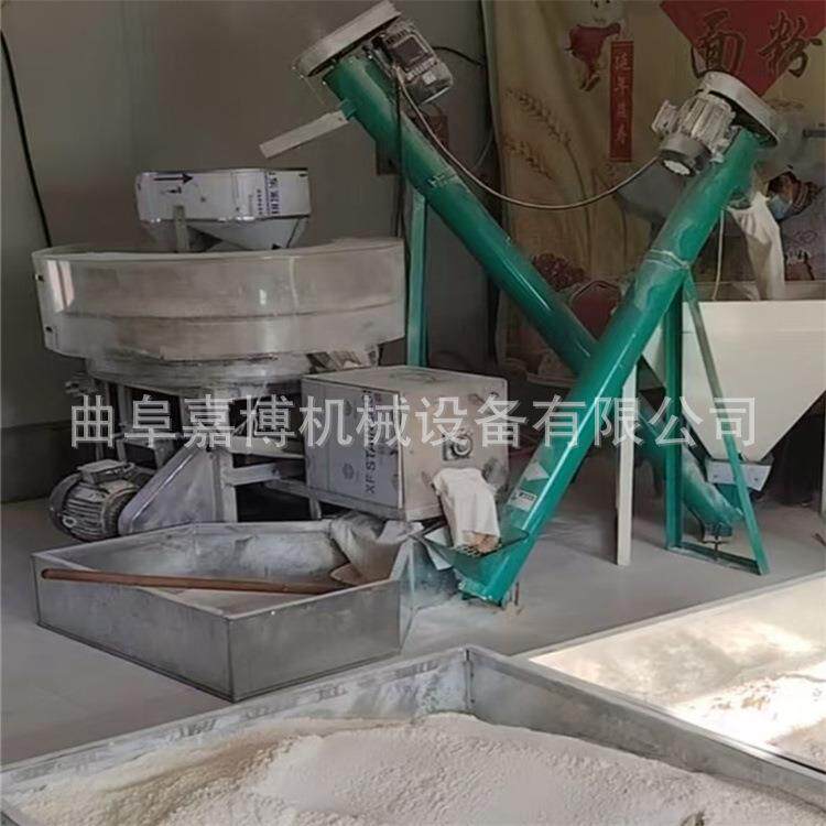 全自动80型青稞小麦磨面机 杂粮煎饼石磨 面粉石磨不锈钢接料盘