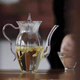 耐热高硼硅仿宋茶壶女精美冷泡茶专用泡茶壶水仙玻璃手执壶绿茶壶