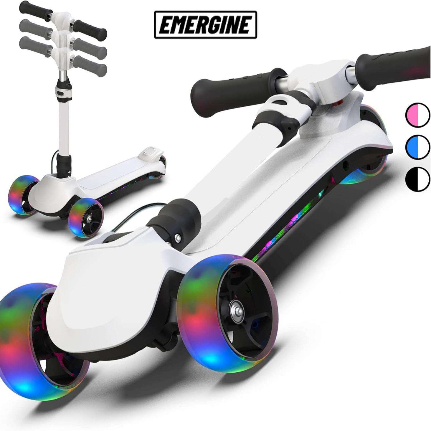 跨境儿童代步电动滑板车 4-6岁便携折叠三轮电动助力溜溜车