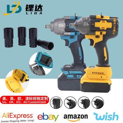 大功率电动工具外贸2307D款 锂电无刷冲击扳手裸机大扭力1000N.M