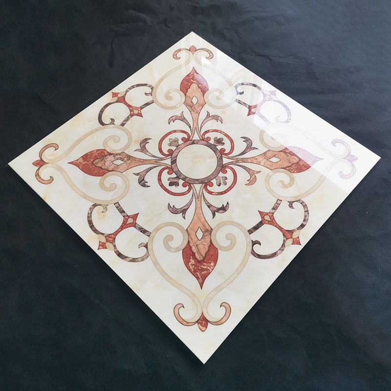 抛晶砖800X800拼花背景墙瓷砖入户玄关走廊客厅地砖酒店大堂地板