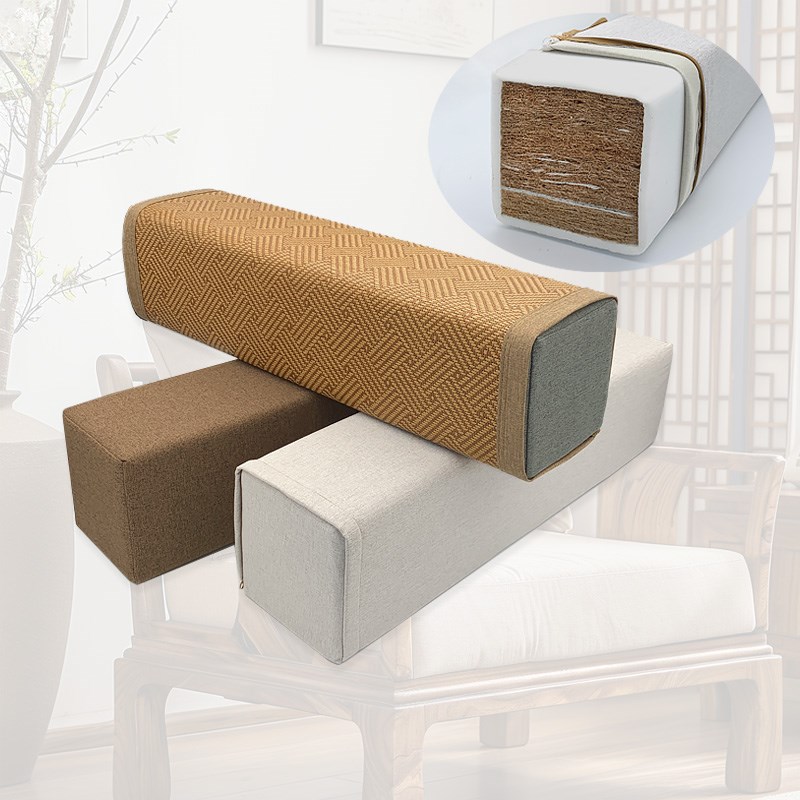 夏季椰棕扶手枕实木沙发方枕罗汉床长条靠枕沙发侧边支撑扶手靠垫