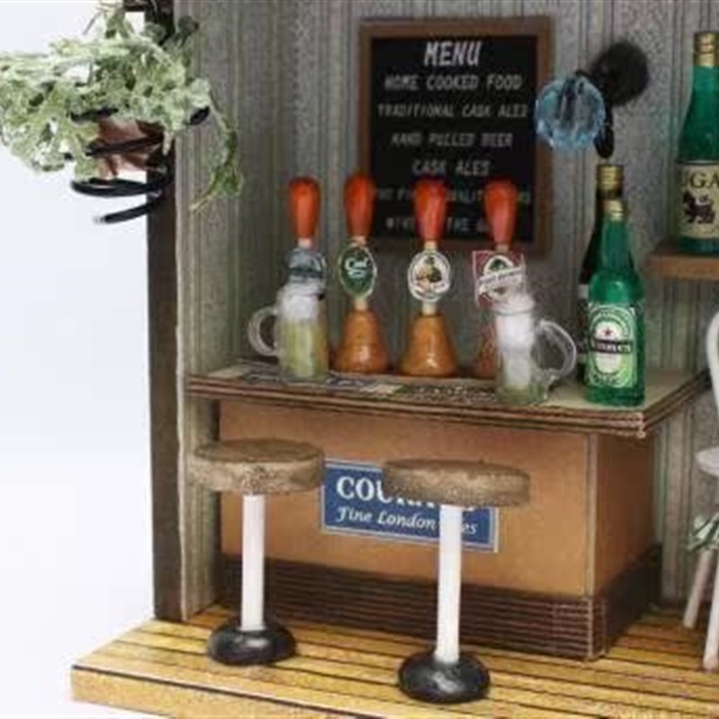 DIY迷你小屋 娃娃屋模型屋 迷你店铺手工材料包街头小店/海滩酒吧