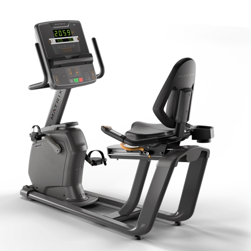 美国乔山Matrix家商用酒店健身房自发电磁控R-LS靠背卧式健身车