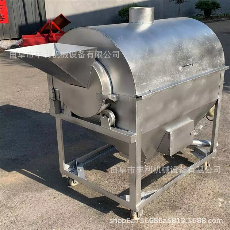 50斤电加热滚筒式炒货机 炒花生瓜子机器 商用滚筒式炒货机