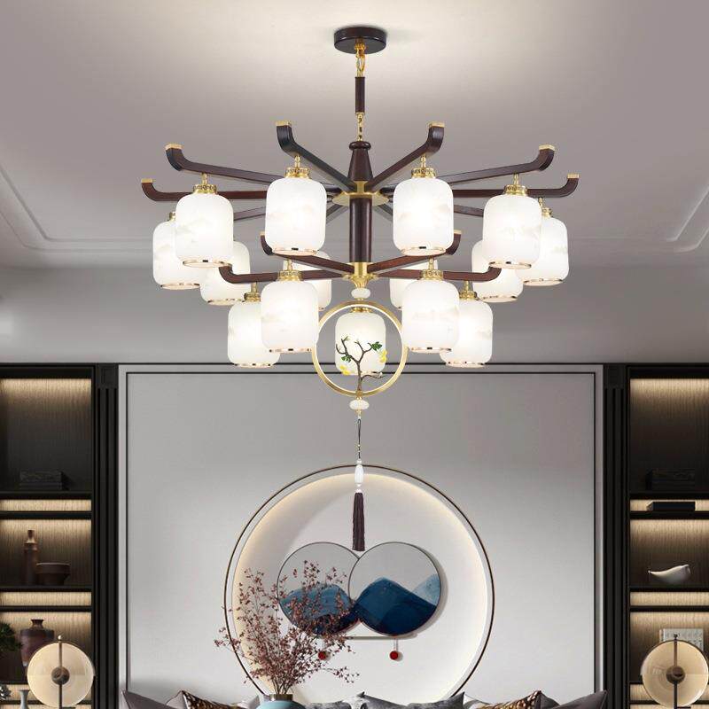 灵动时尚吊灯具中国风格套餐厅卧室乌金实木全铜现代简约客厅灯饰