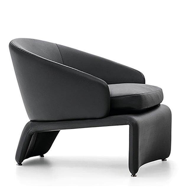 后代简约个性样板房售楼部洽谈椅单人扶手沙发书房客厅懒人沙发椅