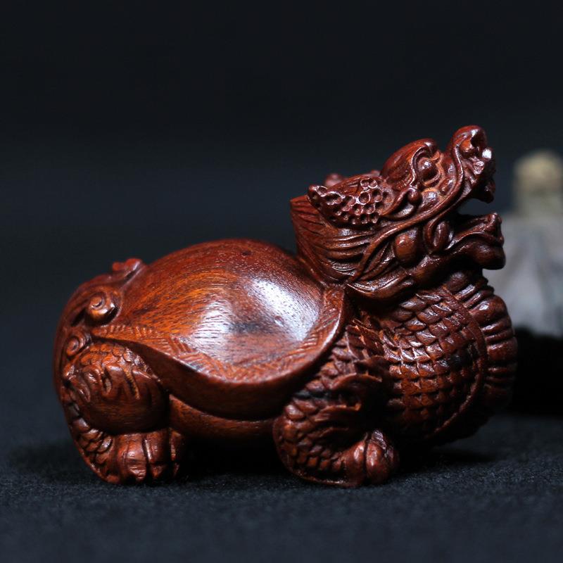 赞比亚小叶紫檀血檀木精雕刻桌上龟摆件似小叶紫檀文玩送礼手把件