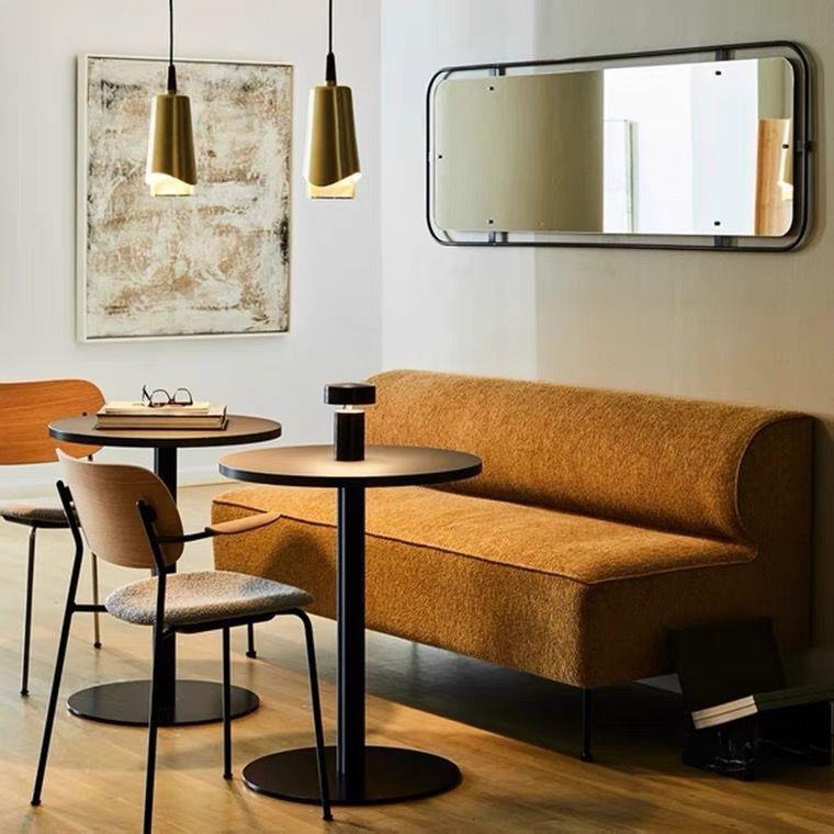 现代北欧三人直排整装会客区等候区设计师商务酒店写字楼影楼沙发