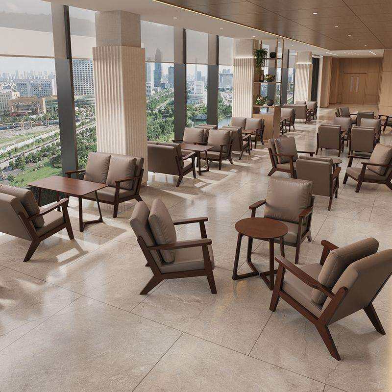 实木复古休闲单人咖啡厅酒店洽待接待沙发家用客厅卧室沙发椅组合