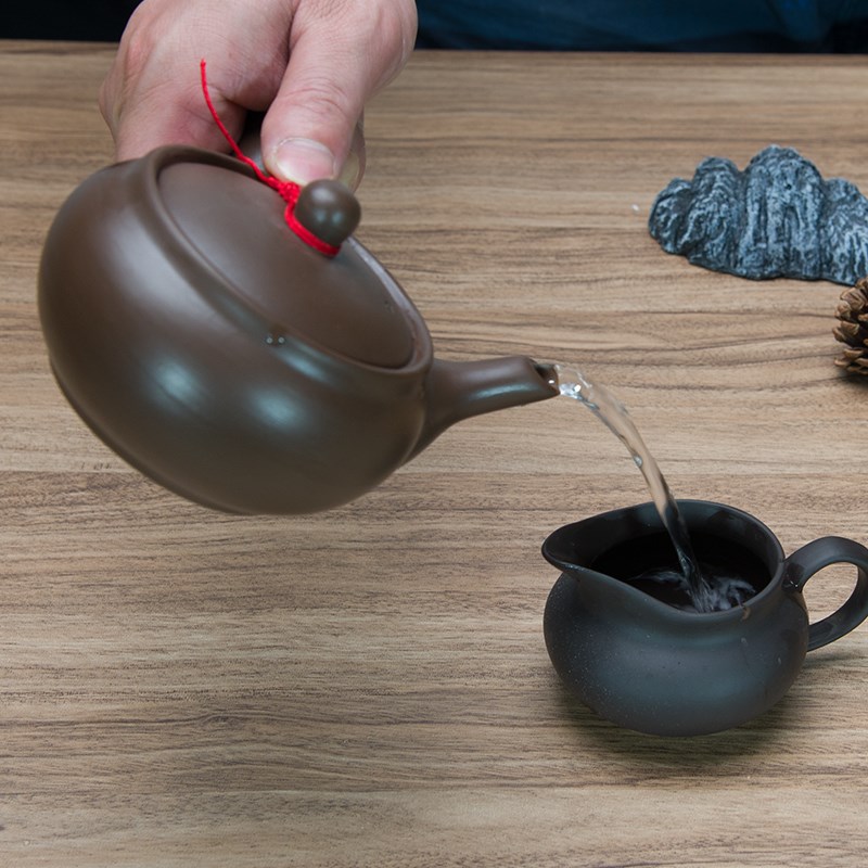 手工制作精品紫砂壶m450ML大茶壶泡茶家用侧把壶单壶梅州功夫茶具