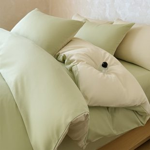 纯棉被套单件100全棉纯色被罩150x200x230cm学生宿舍被单人四件套