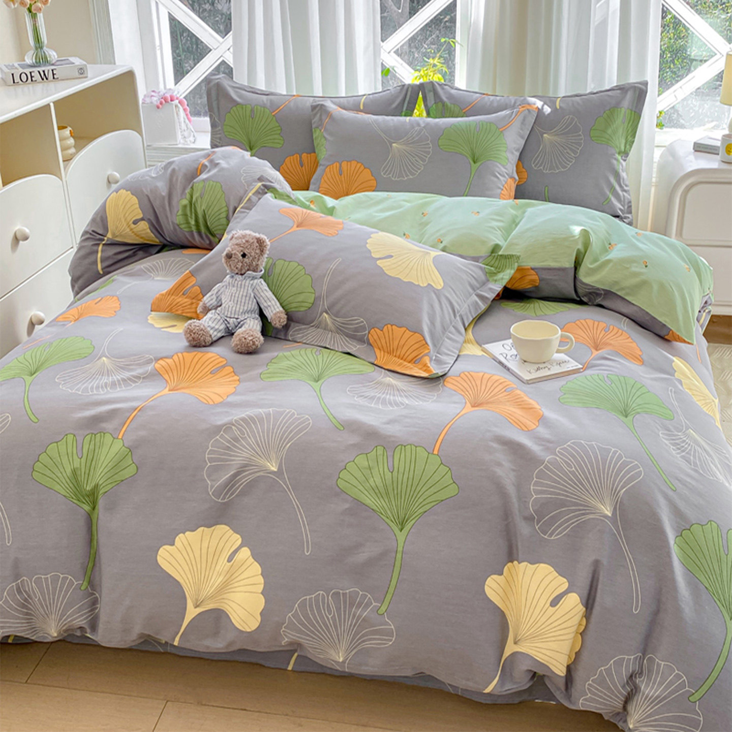 北欧纯棉被套单件150x200单独被罩全棉单双人被子套被芯套200x230