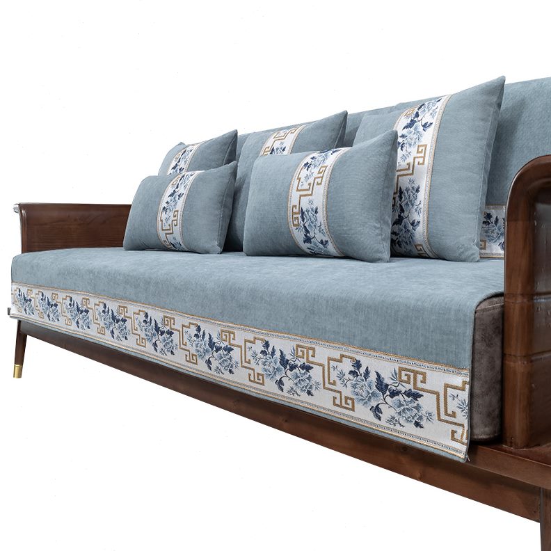 套罩格子实木防滑坐垫高档靠背巾风四季通用新中式沙发垫北欧简约