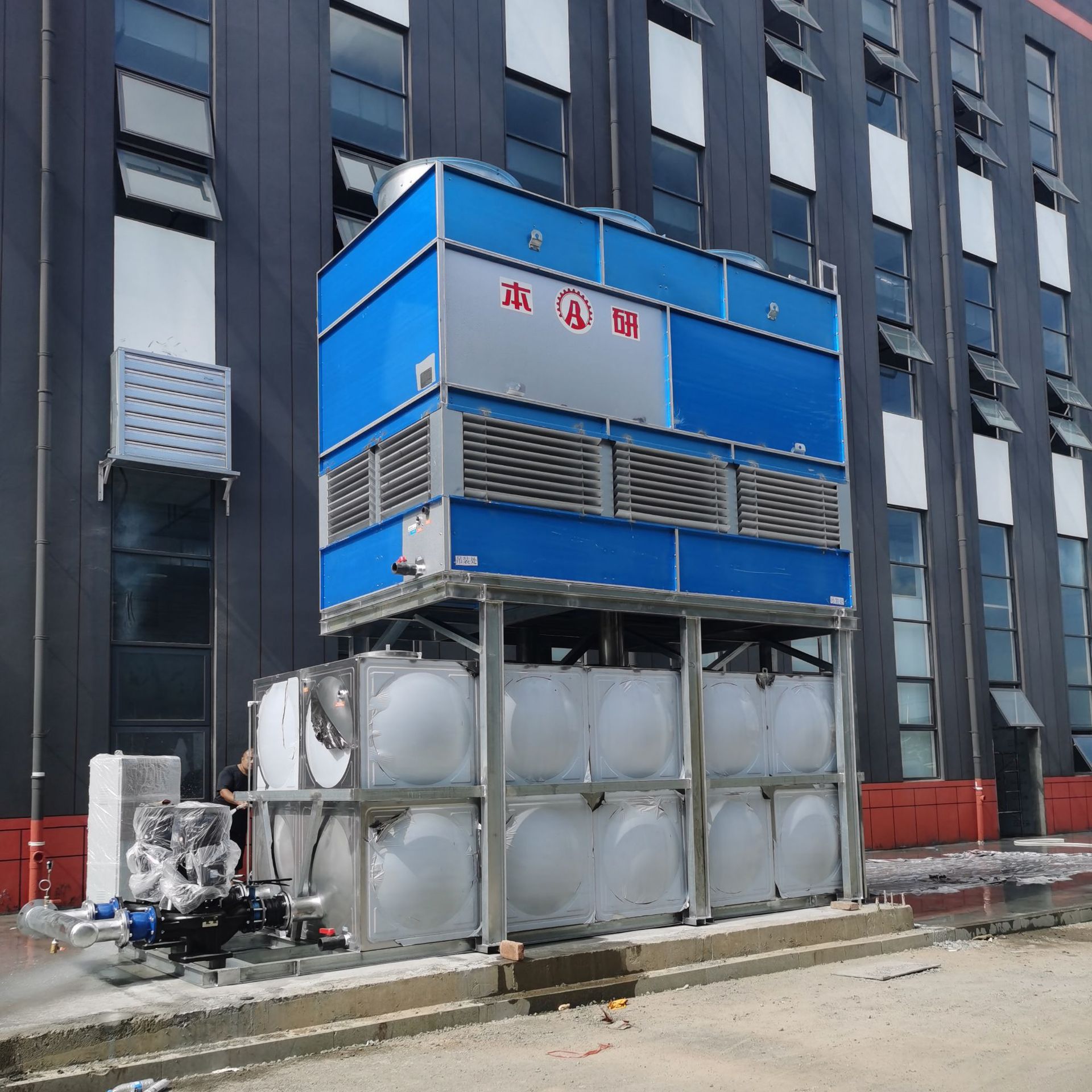 开式全钢板冷却塔 压铸机专用方形逆流冷却水塔 耐高温凉水塔水箱