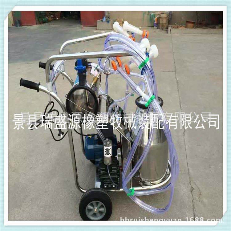 双桶便携式真空奶牛挤奶机 小型奶羊挤奶机及配件 瑞盛源厂家供应