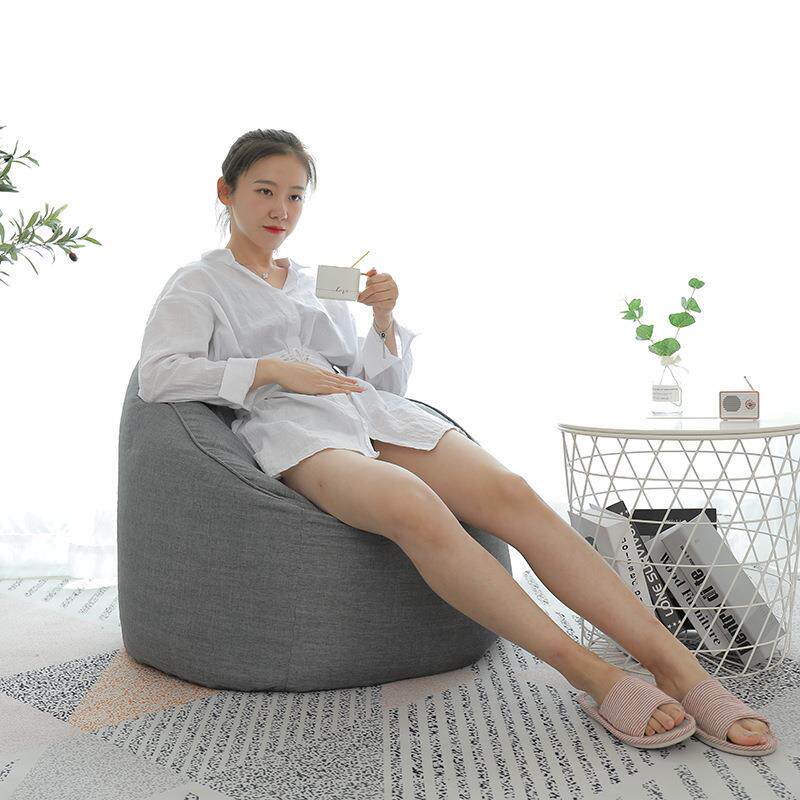 厂家直供棉麻网红单人沙发 懒人沙发豆袋 北欧小户型酒店布艺沙发