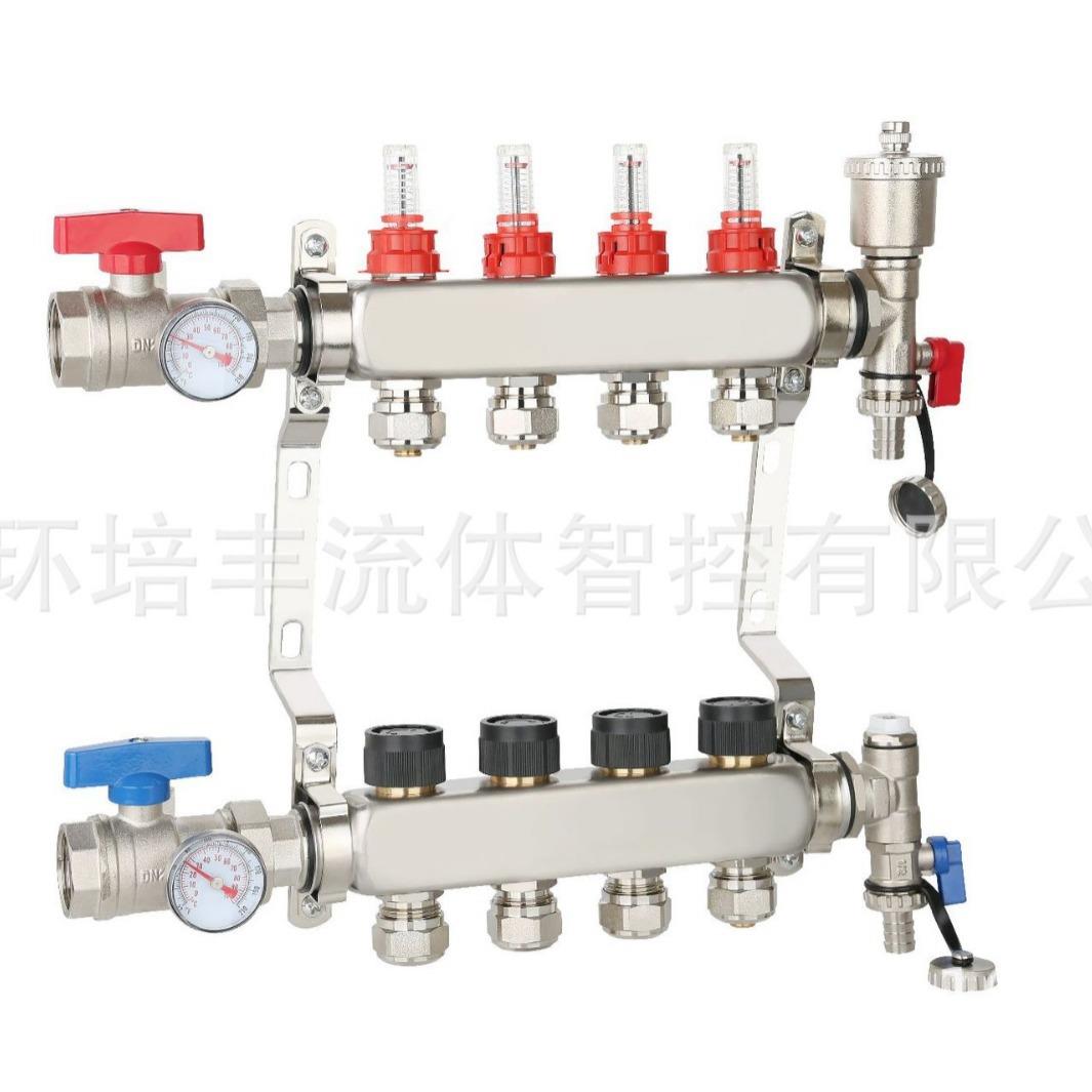 暖通家用类不锈钢SUS304分水器2-12路