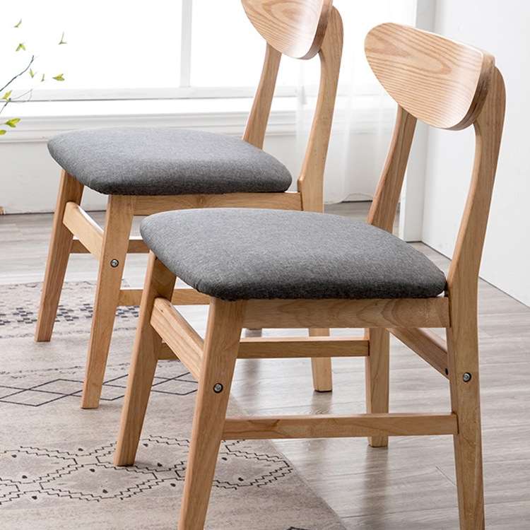 J^实木餐椅家用现代简约餐厅餐桌椅书桌椅子成人休闲凳子靠背北