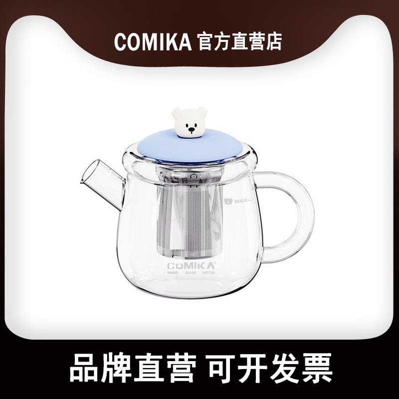 comika口咔小狗水壶玻璃耐高温大容量高颜值烧煮泡冷花茶养生家用