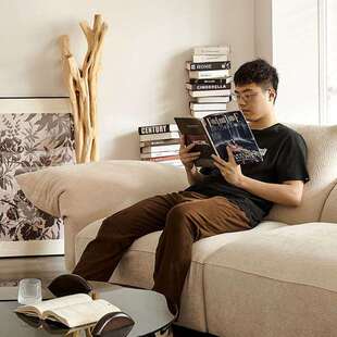 花瓣沙发意式极简大小户型弧形异形转角组合布艺设计师设计师款