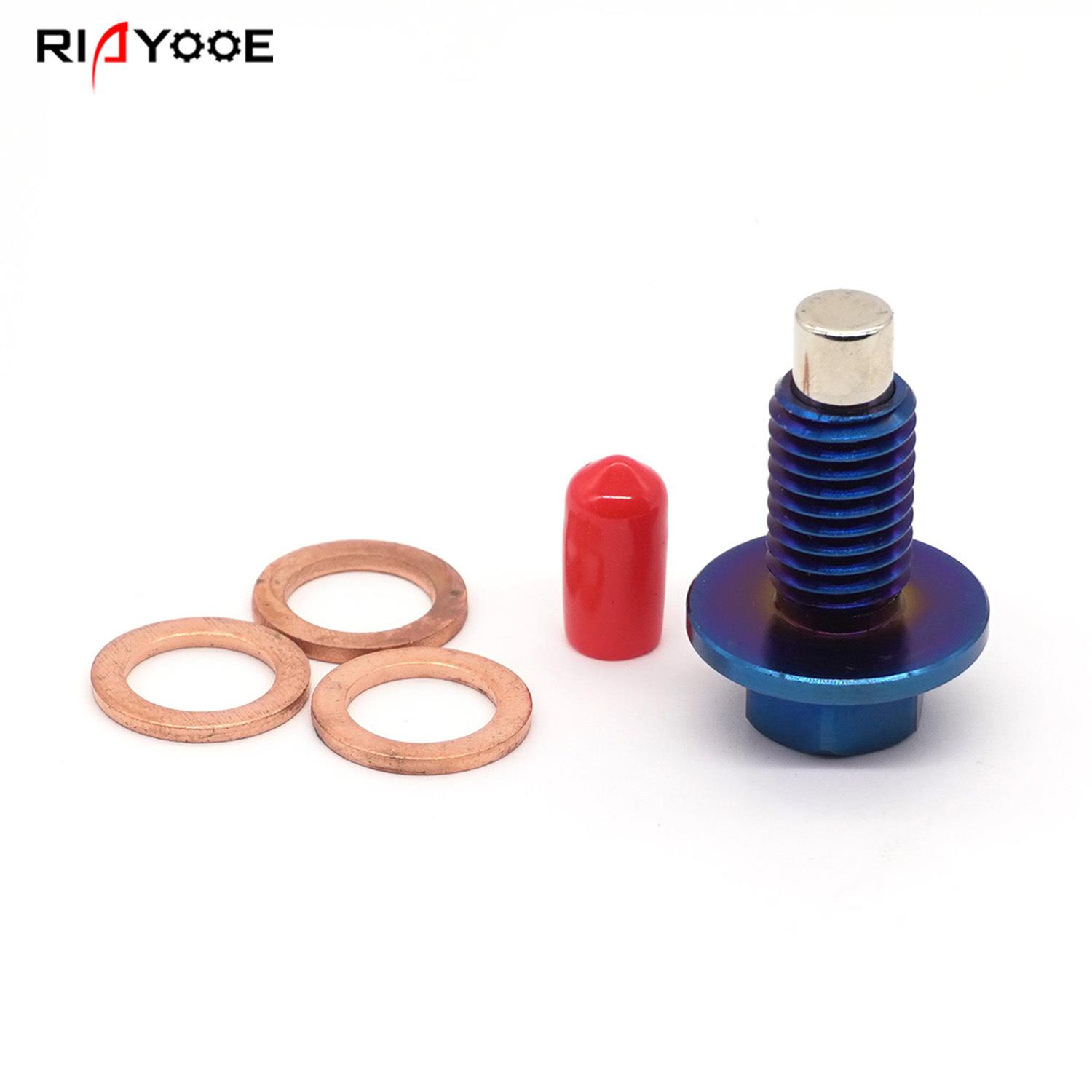 跨境热销 汽车改装钛合金强磁油底壳螺丝 通用磁性放油塞吸铁螺丝