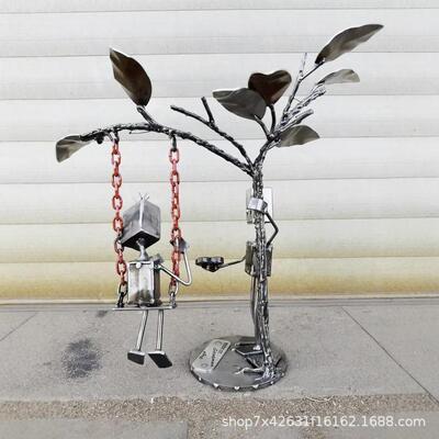 跨境新品 Robot Love Confession Ornament 机器人爱情告白挂饰