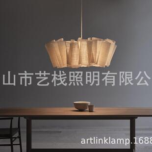 蕉麻玫瑰花吊灯-布艺吊灯跨境电商蜡烛热卖芭麻材料