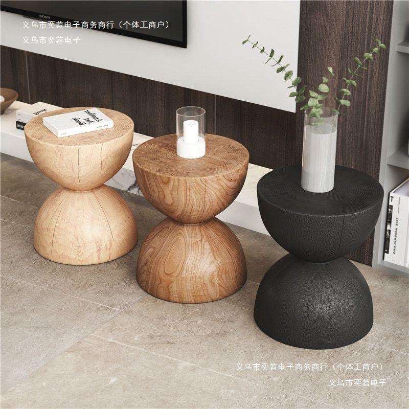 树桩木墩北欧墩子客厅原木实木民宿凳子椅子创意矮凳摆件家用圆形