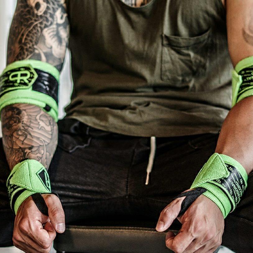 哥手腕推力美防PR护腕男量举卧扭伤健专业举重健身轮子助力带训练