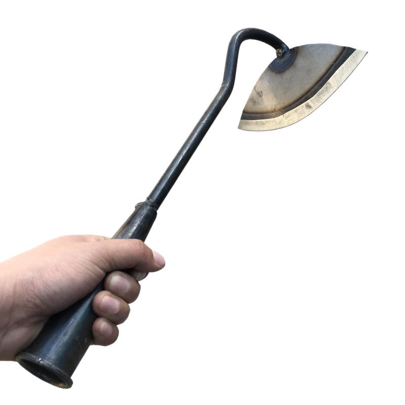 全钢农用锄头除草工具特大种菜两用锄锻打园艺长柄宽锄头除草